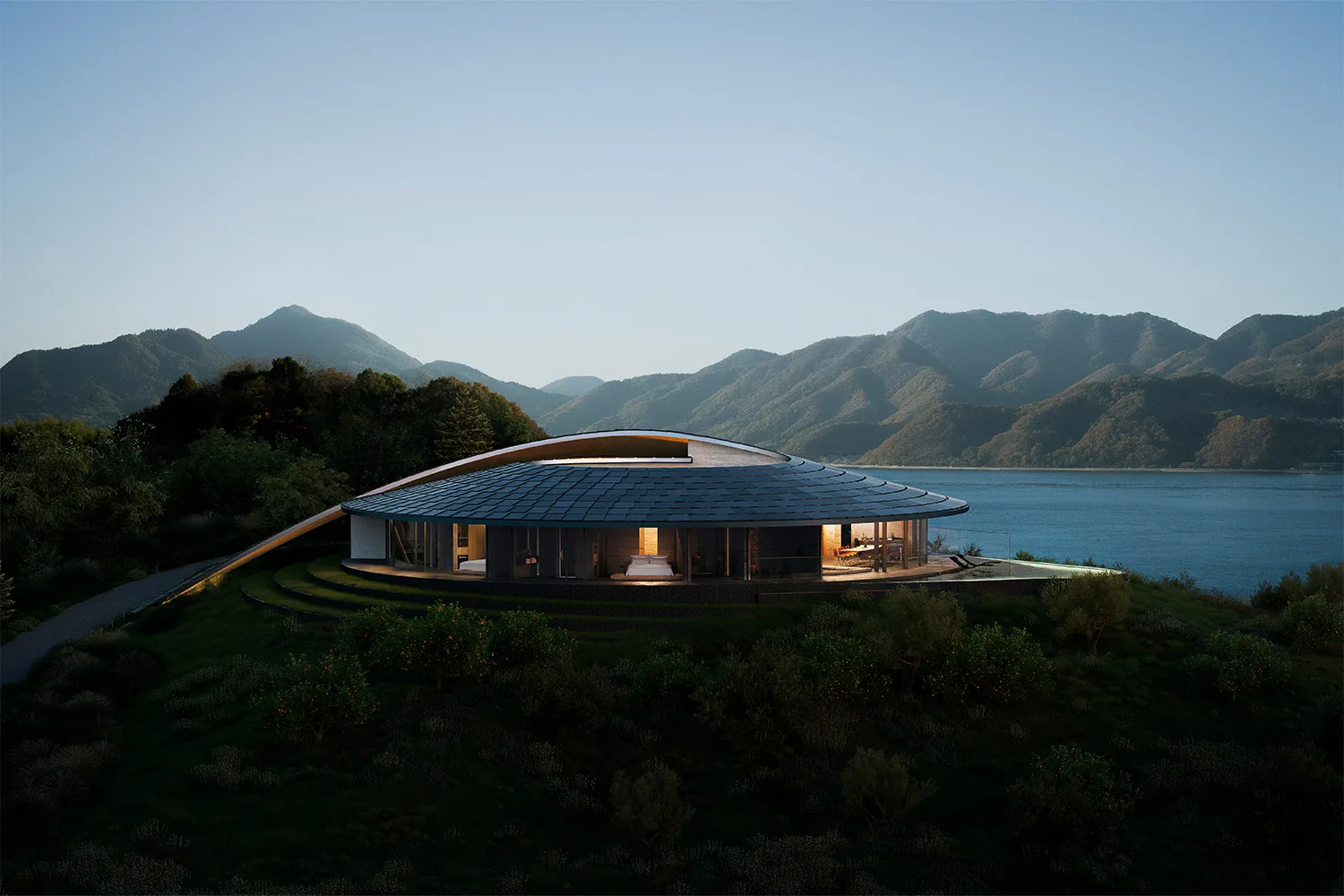 KeyPrice Architecture+ 🇯🇵 Earth-Carved Villas — NOT A HOTEL Setouchi